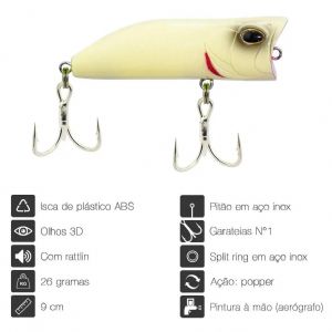 Isca Artificial Marine Sports Ram Popper 90 - 9cm / 26g Cor 14